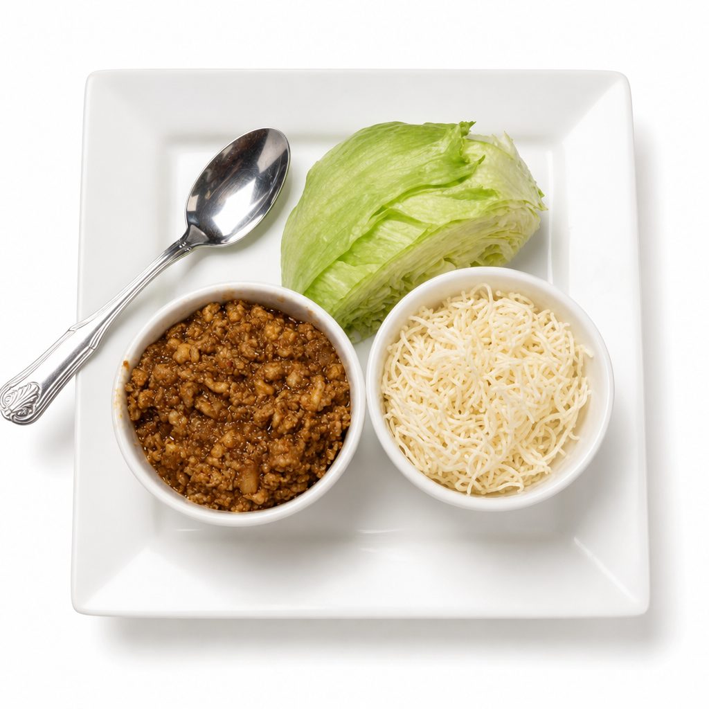 Chicken Lettuce Wraps Appetizer.